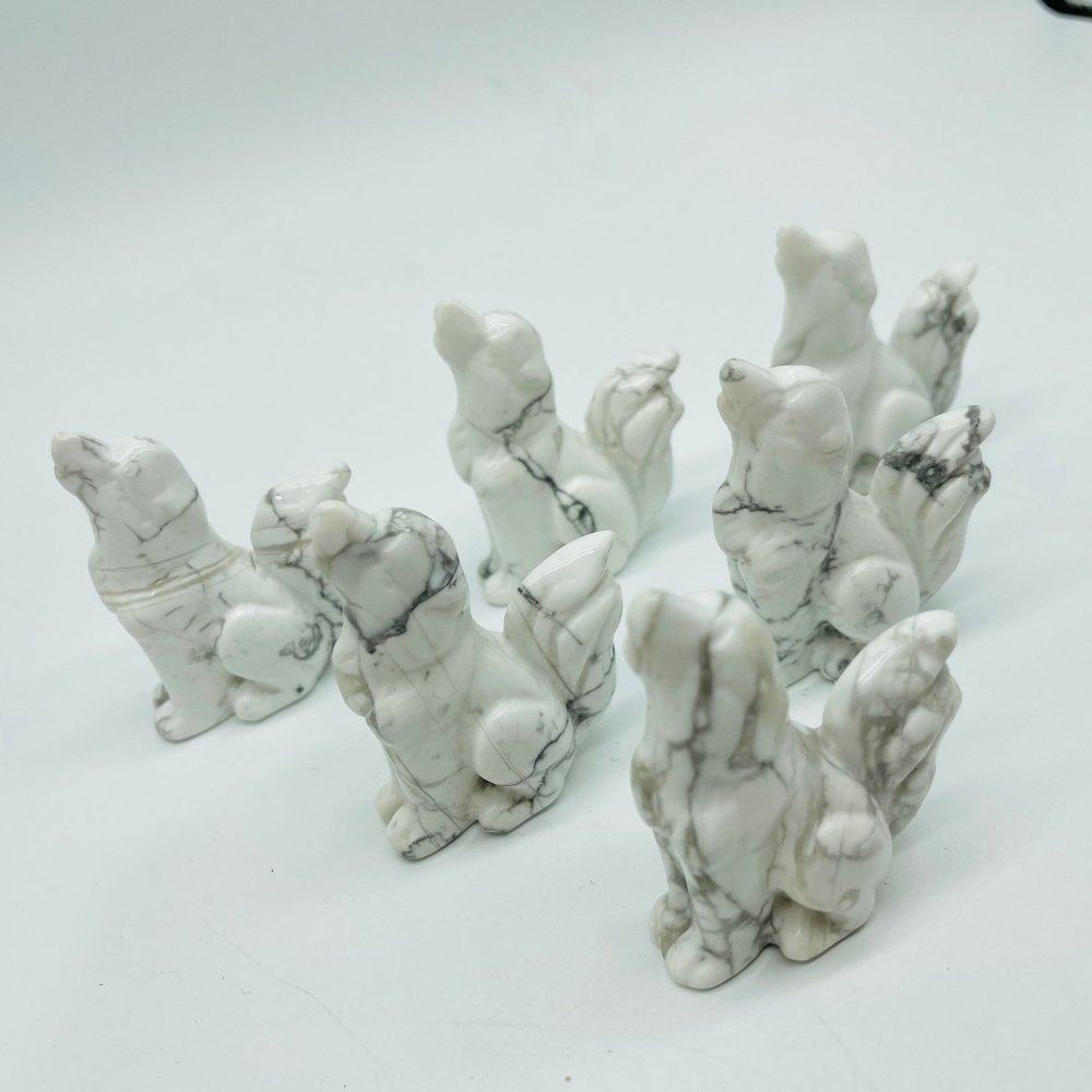 Howlite Cute Dog Carving Wholesale -Wholesale Crystals