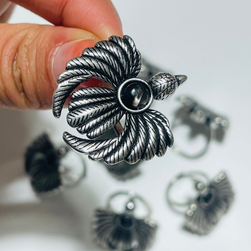 Hypersthene Stone Feather Ring Wholesale -Wholesale Crystals