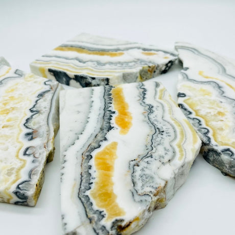 Large Grey Yellow Calcite Slab Wholesale -Wholesale Crystals