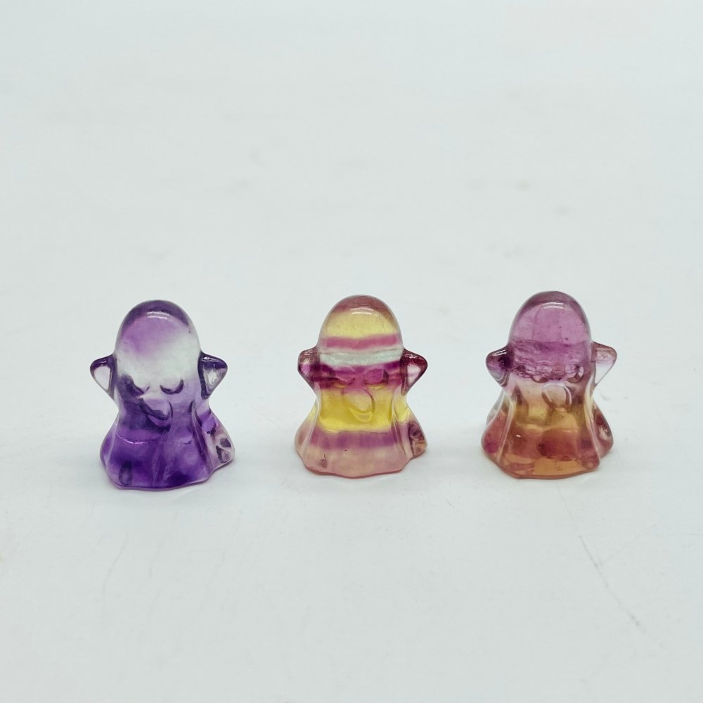 Mini Rainbow Fluorite Carving Ghost Wholesale -Wholesale Crystals