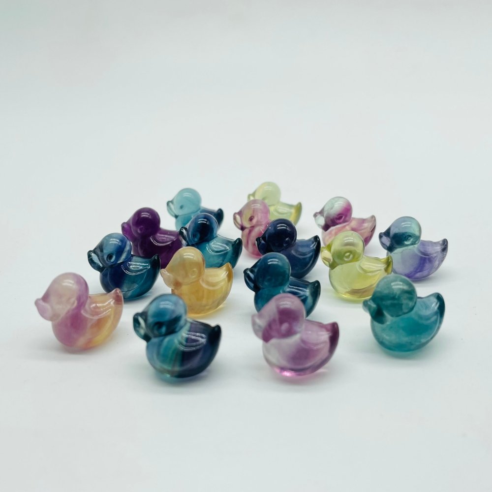 Mini Rainbow Fluorite Duck Carving Wholesale -Wholesale Crystals