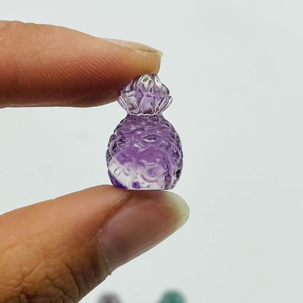 Mini Rainbow Fluorite Pineapple House Carving Wholesale -Wholesale Crystals