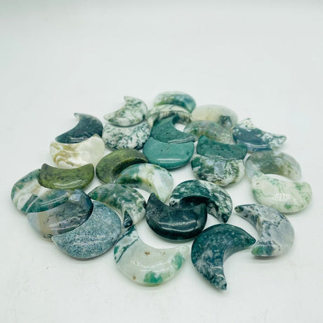 Moss Agate Moon 1.2in(3cm) Wholesale -Wholesale Crystals