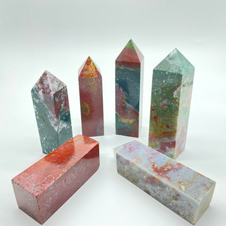 Ocean Jasper Four-Sided Tower Point Wholesale -Wholesale Crystals
