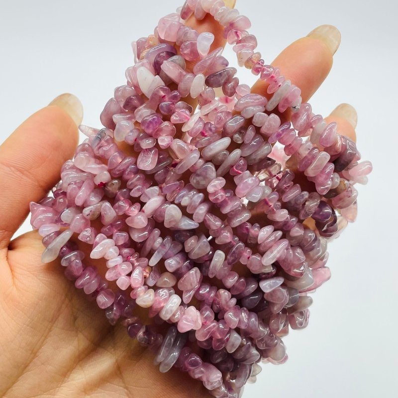 Purple Rose Quartz Chip Bracelets Wholesale - Wholesale Crystals