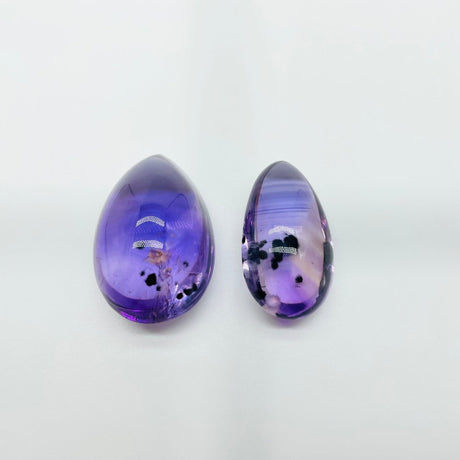 Rare Brazil Amethyst With Flower teardrop shape pendant diy jewelry -Wholesale Crystals