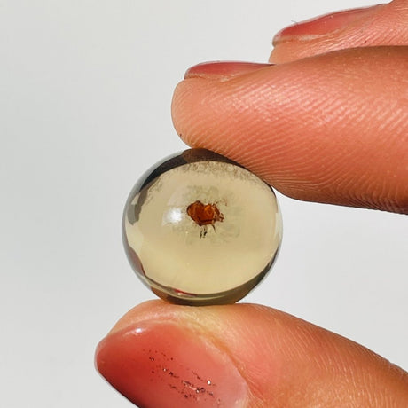 Rare Clear Quartz Sphere With Garnet Heart -Wholesale Crystals