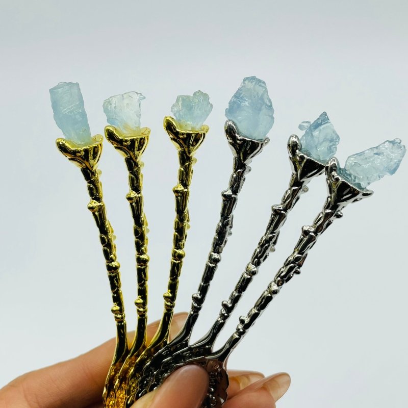 Raw Aquamarine Crystal Coffee Spoon Wholesale - Wholesale Crystals