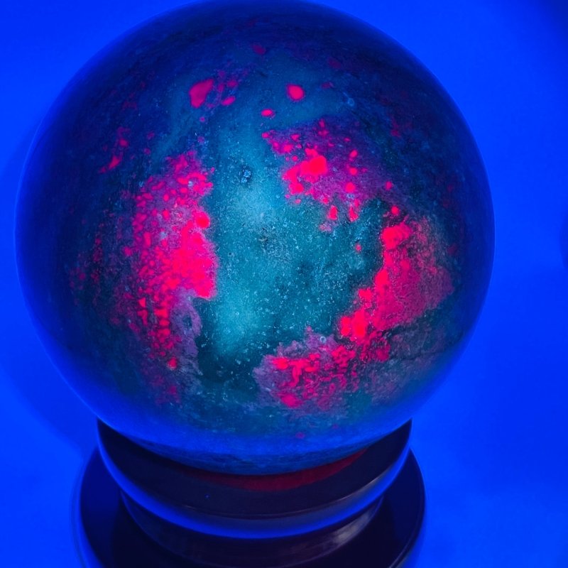 Ruby In Kyanite Mixed Green Mica (UV REACTIVE) Beautiful Sphere -Wholesale Crystals