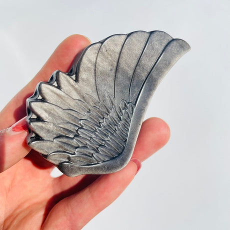 Silver Sheen Obsidian Wing Carving Wholesale -Wholesale Crystals