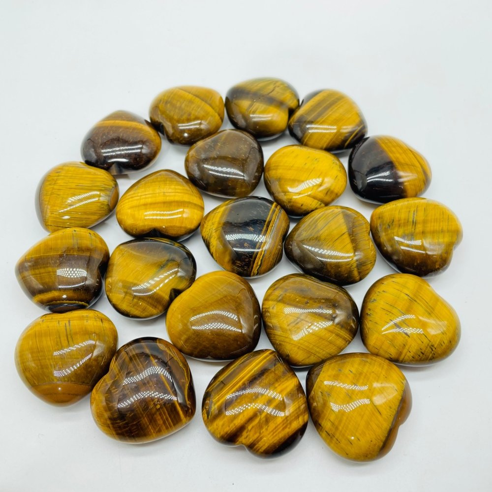 Tiger Eye Heart Stone 1.1in(3cm) Wholesale -Wholesale Crystals
