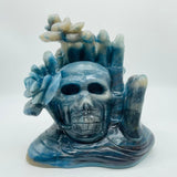Trolleite Stone Skull Flower Head Carving -Wholesale Crystals