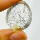 Unique Black Rutile Quartz In Quartz Teardrop Shape DIY Pendant -Wholesale Crystals