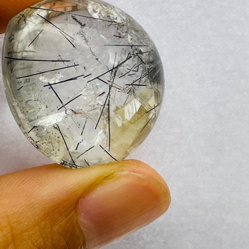 Unique Black Rutile Quartz In Quartz Teardrop Shape DIY Pendant -Wholesale Crystals