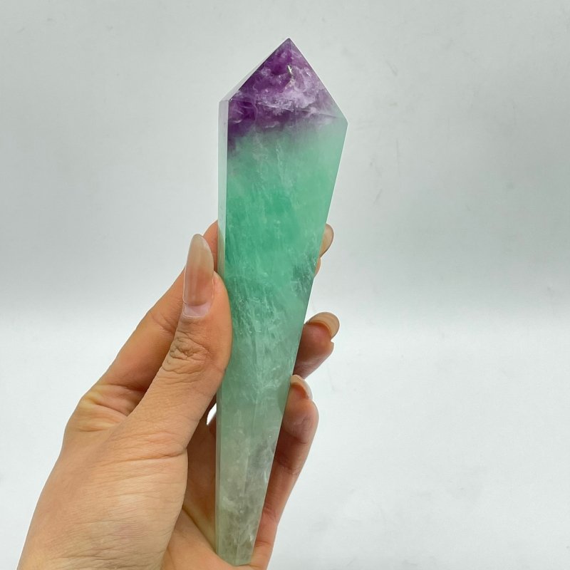 Watermelon Colourful Fluorite Point Magic Scepter Wand Wholesale - Wholesale Crystals