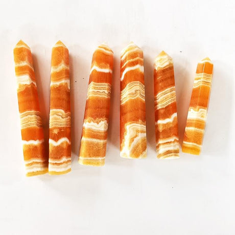 Yellow calcite point 2-3.5in(5-8.9cm) -Wholesale Crystals