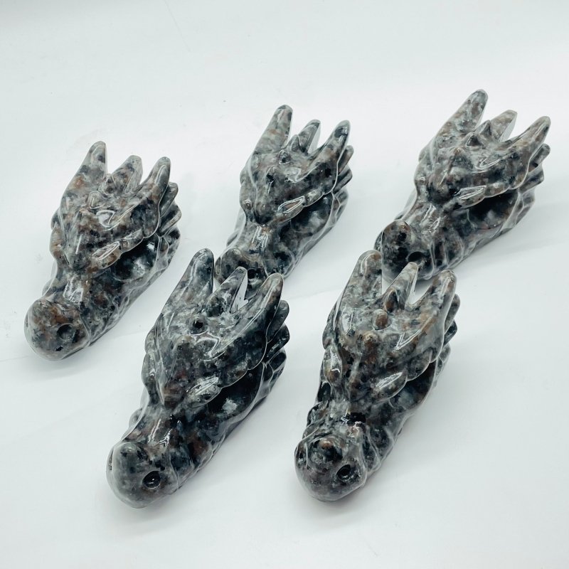 Yooperlite Dragon Head Carving Wholesale (UV Reactive) - Wholesale Crystals